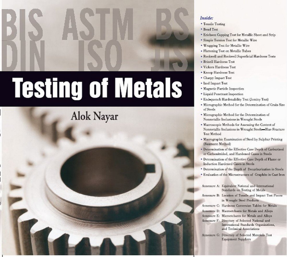 Buy Testing of Metals (English, Hardcover, Alok Nayar) Online at Best Price - BookBajar