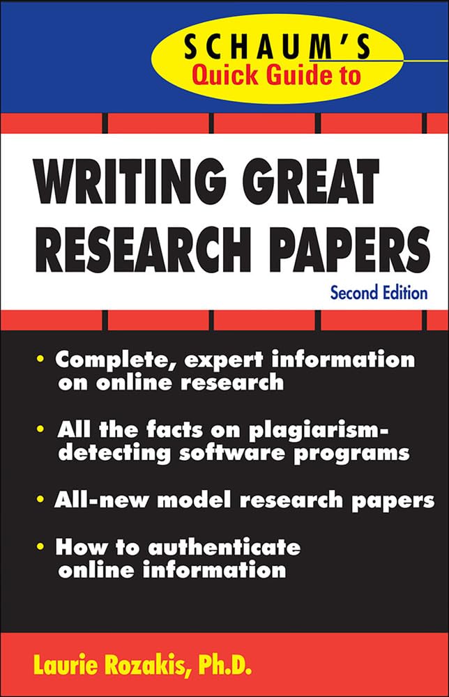 Buy Schaum's Quick Guide to Writing Great Research Papers (#132 in Creative Writing & Composition, Kindle Edition, Laurie Rozakis) Online at Best Price - BookBajar