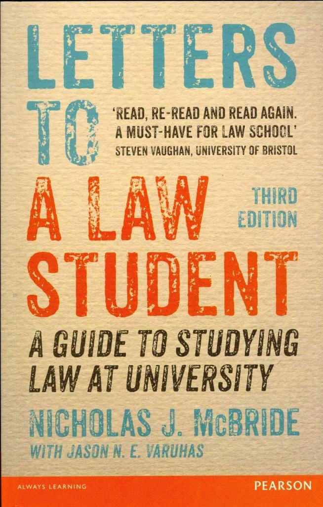 Buy Letters to a Law Student (English, Paperback, Nick McBride, Jason Varuhas) Online at Best Price - BookBajar