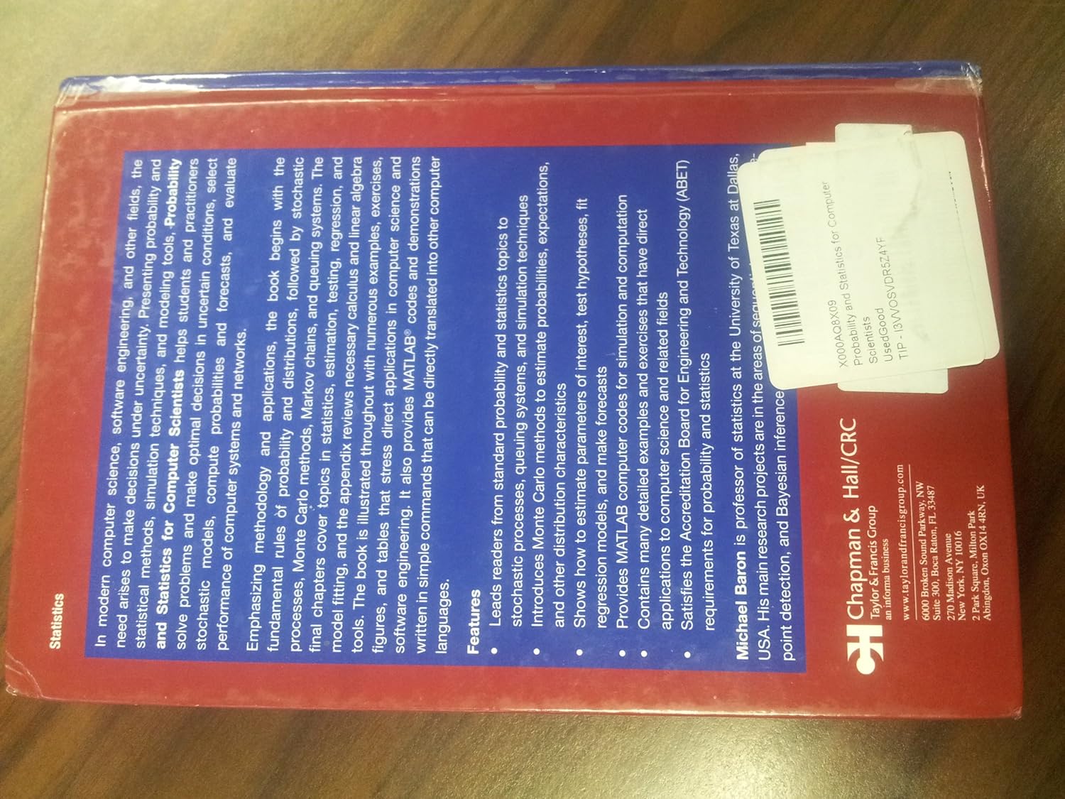 Probability and Statistics for Computer Scientists (English, Paperback, BARON) - Image 1 - BookBajar