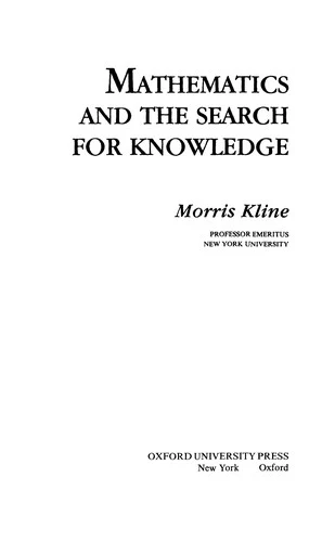 Buy Mathematics and the Search for Knowledge (English, Morris Kline) Online at Best Price - BookBajar
