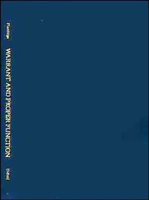 Buy Warrant and Proper Function (English, Alvin Plantinga) Online at Best Price - BookBajar