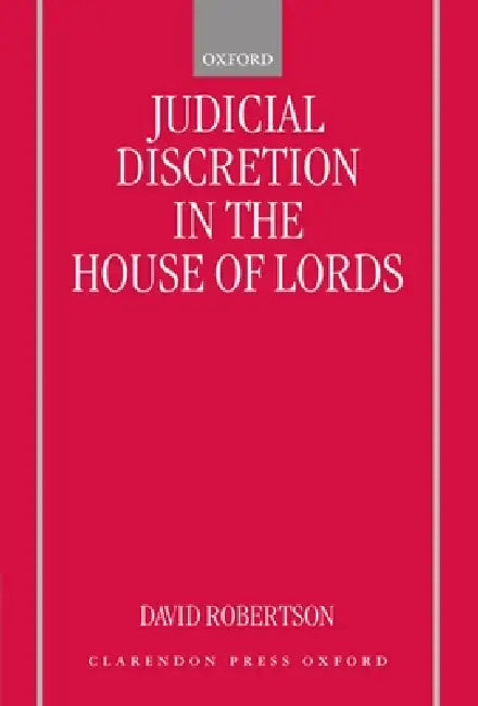 Buy Judicial Discretion in the House of Lords (English, David Robertson) Online at Best Price - BookBajar