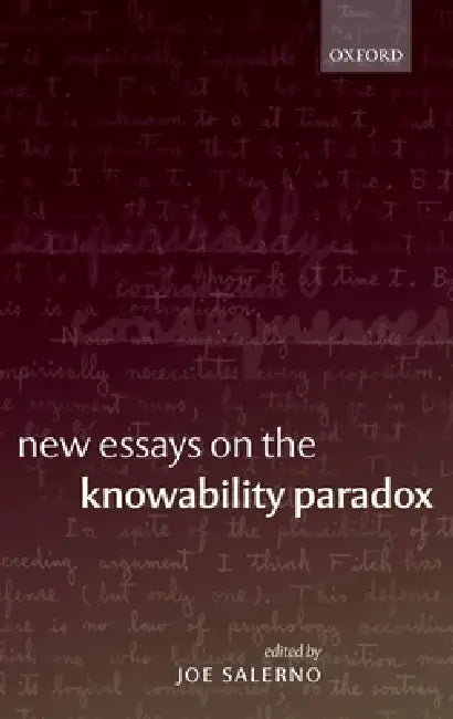 Buy New Essays Knowability Paradox C (English, Salerno (Ed)) Online at Best Price - BookBajar