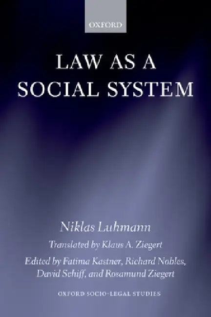 Law as a Social System (English, Niklas Luhmann | Fatima Kastner | Richard Nobles) - Image 1 - BookBajar
