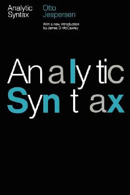 Buy Analytic Syntax (English, Otto Jespersen) Online at Best Price - BookBajar