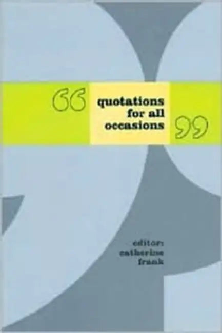 Quotations for All Occasions (English, Catherine Frank) - Image 1 - BookBajar