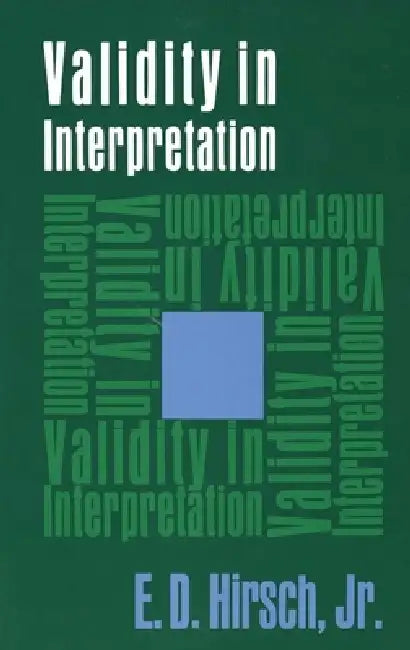 Buy Validity in Interpretation (English, E. D. Hirsch) Online at Best Price - BookBajar