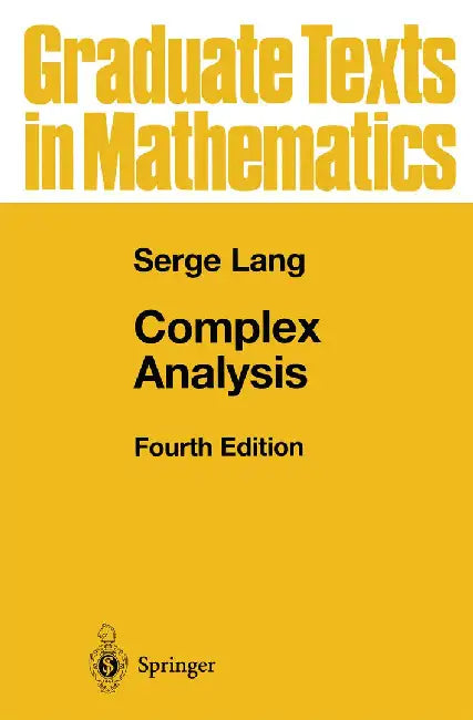 Buy Complex Analysis (English, Serge Lang) Online at Best Price - BookBajar