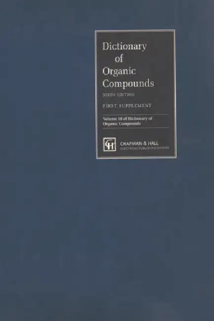 Buy Dictionary of Organic Compounds, Supplement 1 (English, Buckingham John | Fiona MacDonald) Online at Best Price - BookBajar