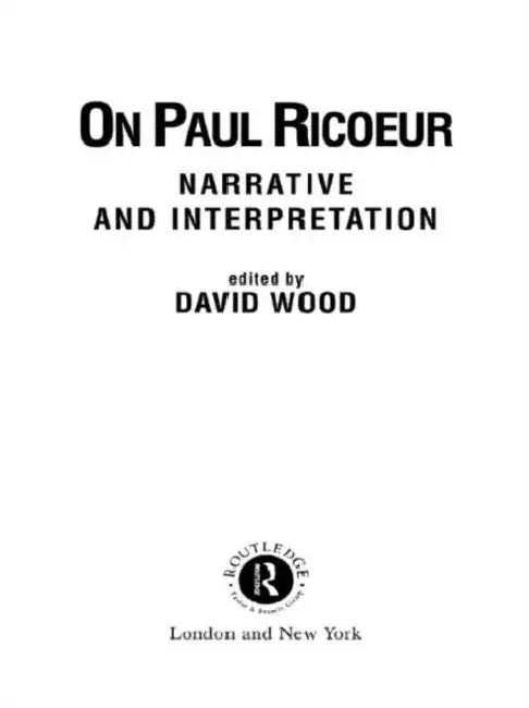 Buy On Paul Ricoeur (English, David Wood) Online at Best Price - BookBajar