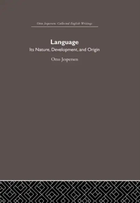 Buy Language (English, Otto Jespersen) Online at Best Price - BookBajar
