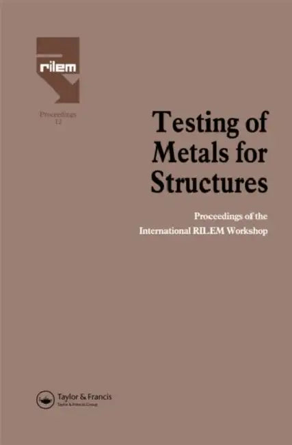 Buy Testing of Metals for Structures (English, Federico Mazzolani) Online at Best Price - BookBajar
