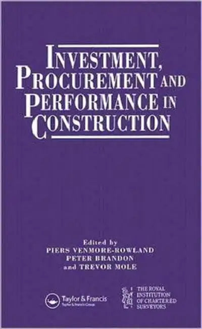 Buy Investment, Procurement and Performance in Construction (English, P.S. Brandon) Online at Best Price - BookBajar