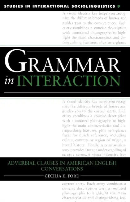 Buy Grammar in Interaction (English, Cecilia E. Ford | Paul Drew | Marjorie Harness Goodwin) Online at Best Price - BookBajar