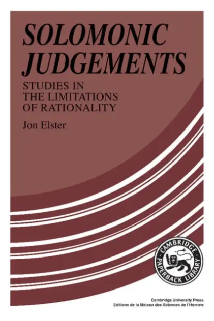 Buy Solomonic Judgements (English, Jon Elster) Online at Best Price - BookBajar
