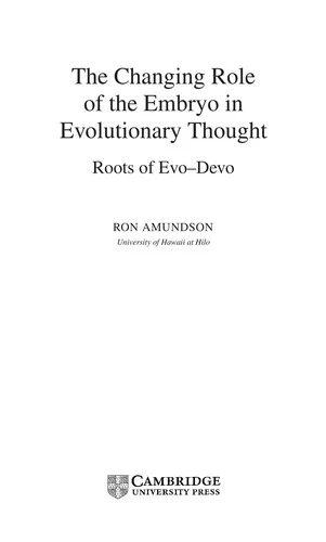 The Changing Role of the Embryo in Evolutionary Thought (English, Ron Amundson) - Image 1 - BookBajar