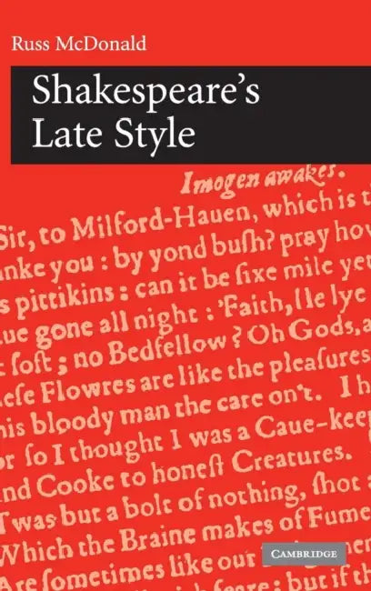 Buy Shakespeare's Late Style (English, Russ McDonald) Online at Best Price - BookBajar