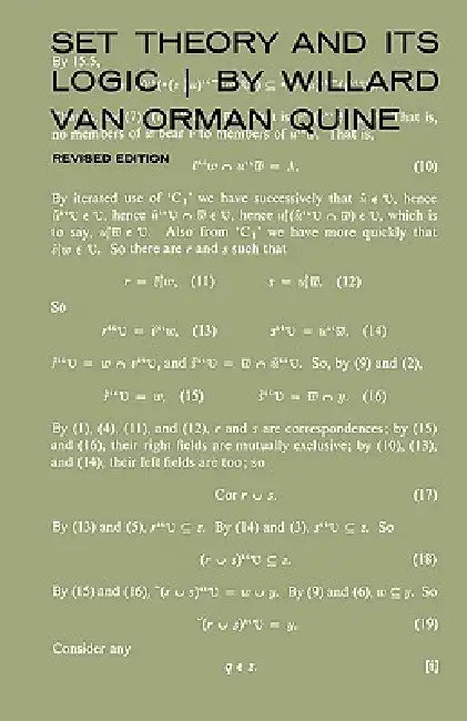 Buy Set Theory and Its Logic (English, Willard Van Orman Quine) Online at Best Price - BookBajar