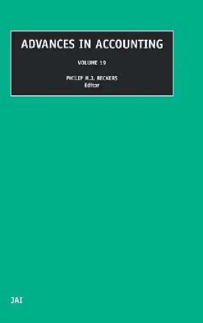 Buy Advances in Accounting (English, Philip M. J. Reckers) Online at Best Price - BookBajar