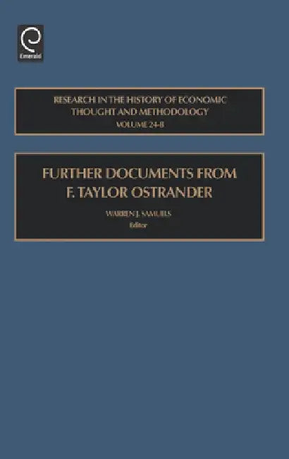 Further Documents from F. Taylor Ostrander (English, Warren J. Samuels) - Image 1 - BookBajar