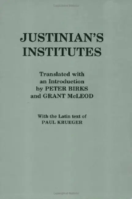 Buy Justinian's "Institutes" (English, Justinian | Peter Birks | Grant McLeod) Online at Best Price - BookBajar