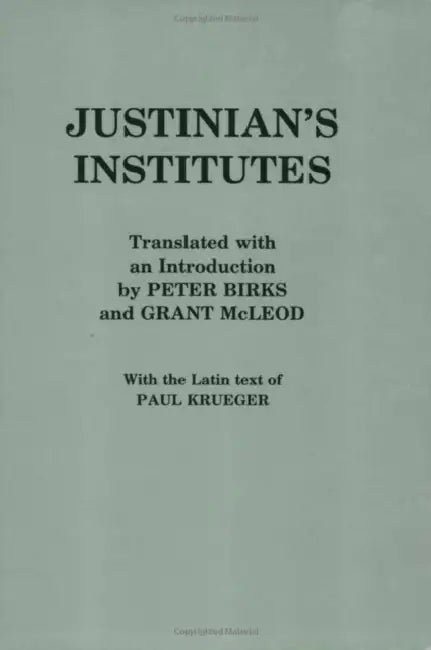 Buy Justinian's "Institutes" (English, Justinian | Peter Birks | Grant McLeod) Online at Best Price - BookBajar