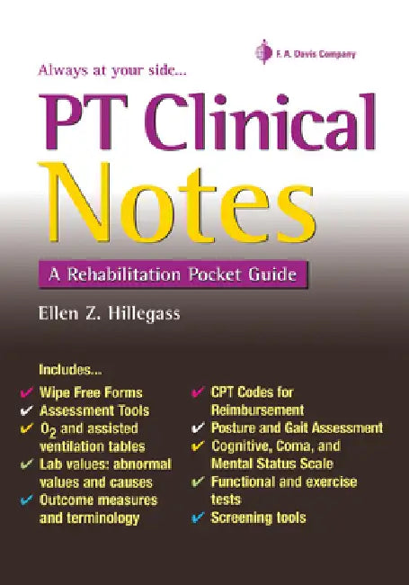 Buy PT Clinical Notes (English, Ellen Z. Hillegass) Online at Best Price - BookBajar