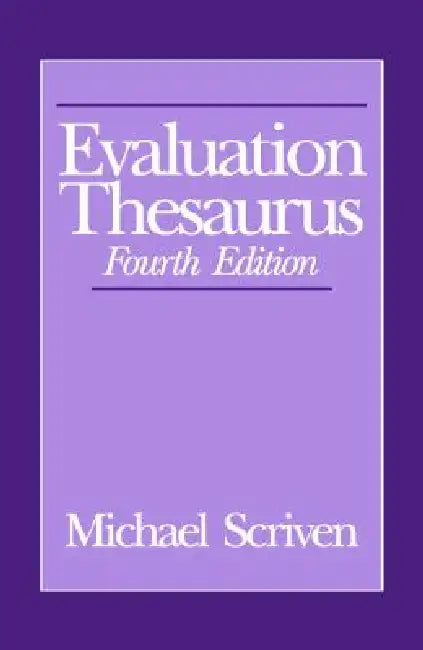 Buy Evaluation Thesaurus (English, Michael Scriven) Online at Best Price - BookBajar