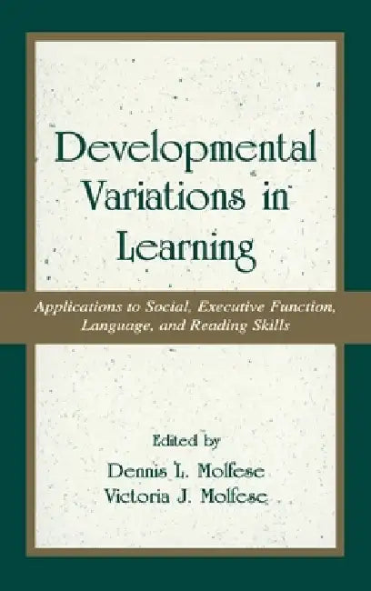Buy Developmental Variations in Learning (English, Victoria J. Molfese) Online at Best Price - BookBajar