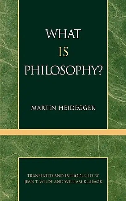 Buy What Is Philosophy? (English, Martin Heidegger) Online at Best Price - BookBajar