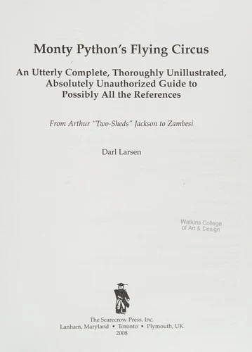 Buy Monty Python's Flying Circus (English, Darl Larsen) Online at Best Price - BookBajar