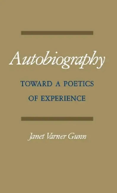 Buy Autobiography (English, Janet Varner Gunn) Online at Best Price - BookBajar