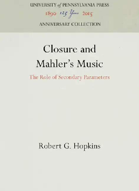 Buy Closure and Mahler's Music (English, Robert G. Hopkins) Online at Best Price - BookBajar