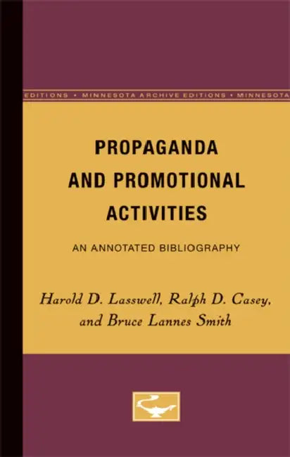 Buy Propaganda and Promotional Activities (English, Harold Lasswell) Online at Best Price - BookBajar