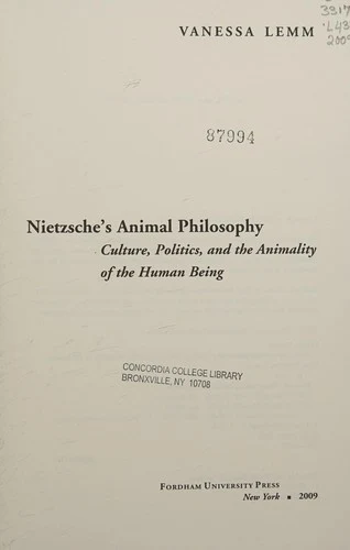 Buy Nietzsche's Animal Philosophy (English, Vanessa Lemm) Online at Best Price - BookBajar