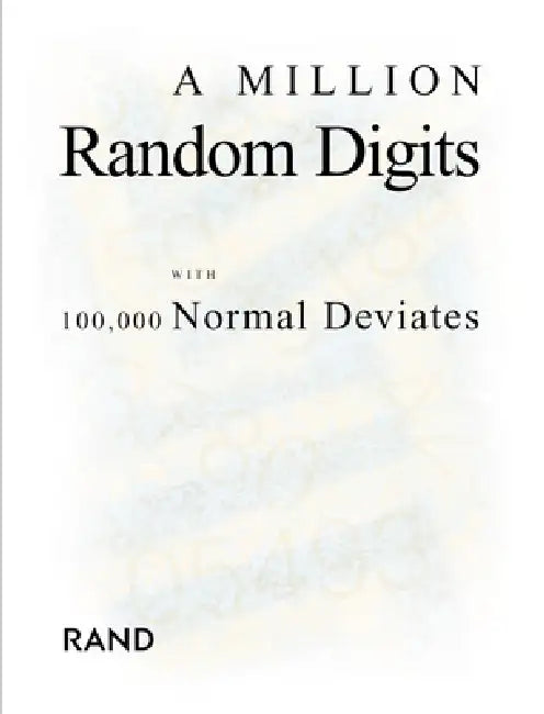Buy A Million Random Digits with 100,000 Normal Deviates (English, Rand Corporation) Online at Best Price - BookBajar
