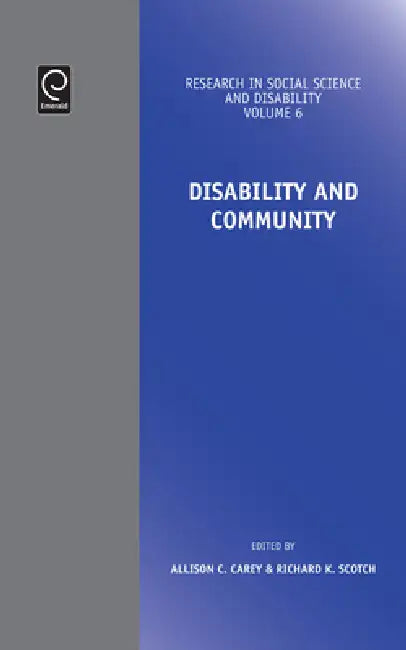 Buy Disability and Community (English, Richard K. Scotch | Allison C. Carey | Sharon N. Barnartt) Online at Best Price - BookBajar