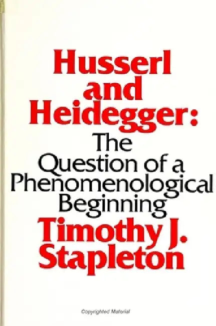 Buy Husserl and Heidegger (English, Timothy J. Stapleton) Online at Best Price - BookBajar
