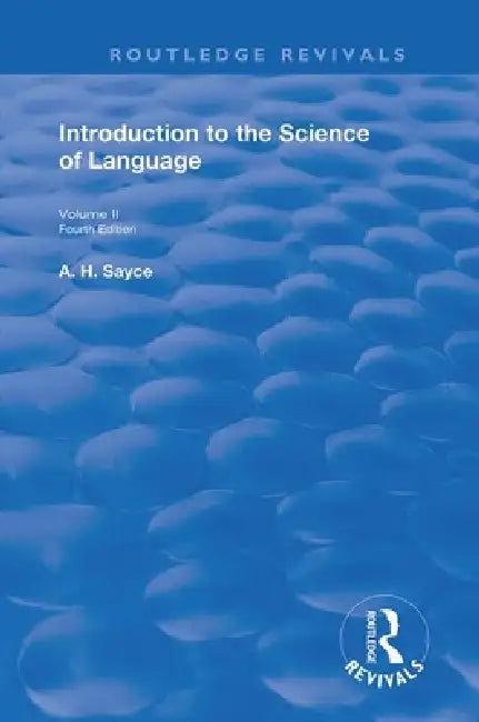 Buy Introduction to the Science of Language (English, A. H. Sayce) Online at Best Price - BookBajar