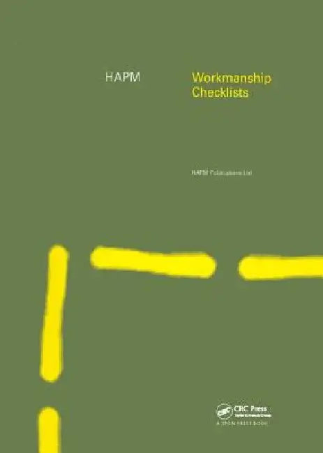 Buy Hapm Workmanship Checklists (English, Construction Audit Ltd) Online at Best Price - BookBajar