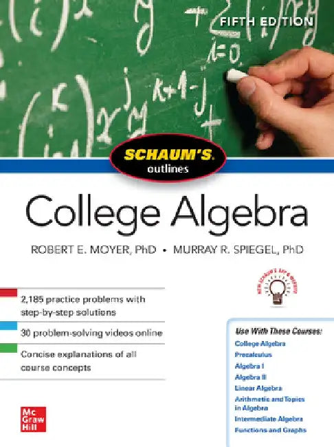 Buy Schaum's Outline of College Algebra, Fifth Edition (English, Murray R. Spiegel) Online at Best Price - BookBajar