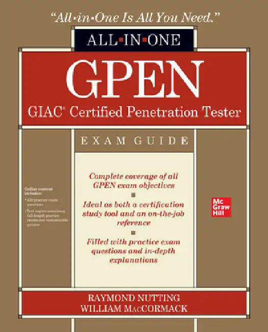 Buy GPEN GIAC Certified Penetration Tester All-in-One Exam Guide (English, Raymond Nutting | William MacCormack) Online at Best Price - BookBajar