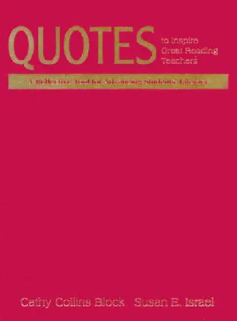 Quotes to Inspire Great Reading Teachers (English, Cathy Collins Block | Susan E. Israel) - Image 1 - BookBajar