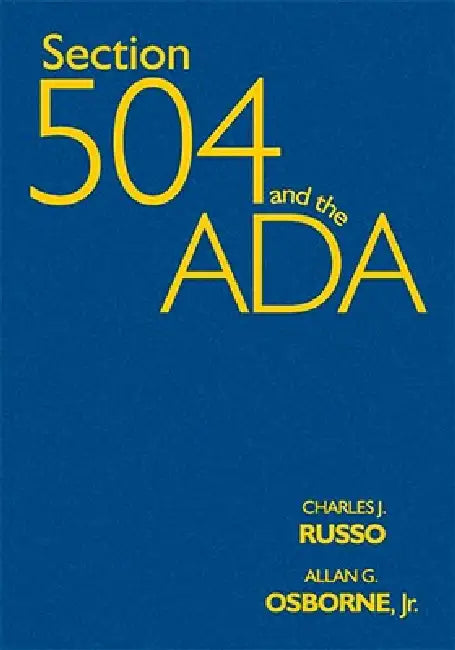 Buy Section 504 and the ADA (English, Charles J. Russo | Jr. Osborne Allan G.) Online at Best Price - BookBajar