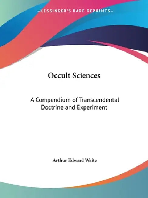 Buy Occult Sciences (English, Arthur Edward Waite) Online at Best Price - BookBajar