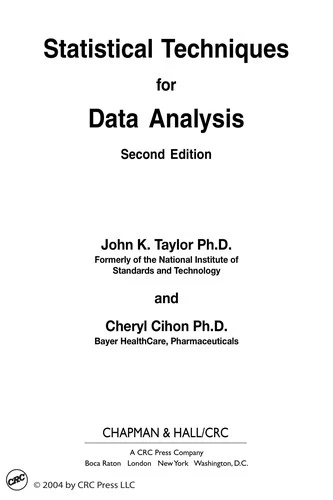 Buy Statistical Techniques for Data Analysis (English, John K. Taylor | Cheryl Cihon) Online at Best Price - BookBajar