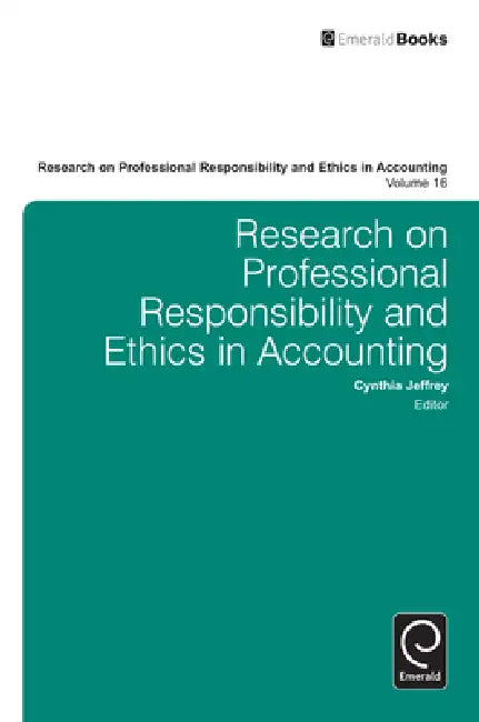 Buy Research on Professional Responsibility and Ethics in Accounting (English, Cynthia Jeffrey) Online at Best Price - BookBajar