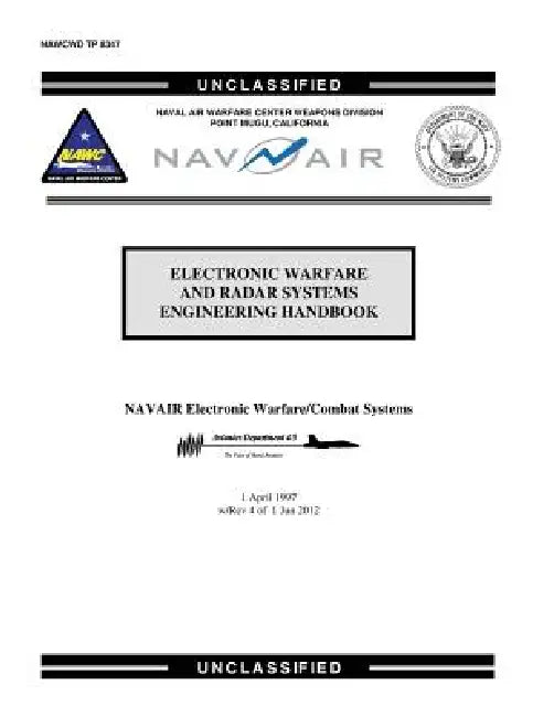 Buy Electronic Warfare and Radar Systems Engineering Handbook (English, Scott O'Neill | Naval Air Wafare Center Weapons Dvn | U. S. Naval Air Systems Command) Online at Best Price - BookBajar