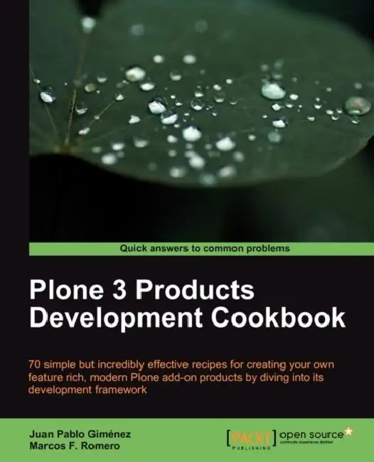 Plone 3 Products Development Cookbook (English, Marcos F. Romero | Juan Pablo Gimnez | Juan Pablo Gimenez) - Image 1 - BookBajar